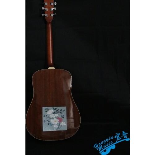 Guitar Head Body Protection Sticker Gardenia Flowers With Colorful Shell White Shell Inlaid Decorative Protection Stickers