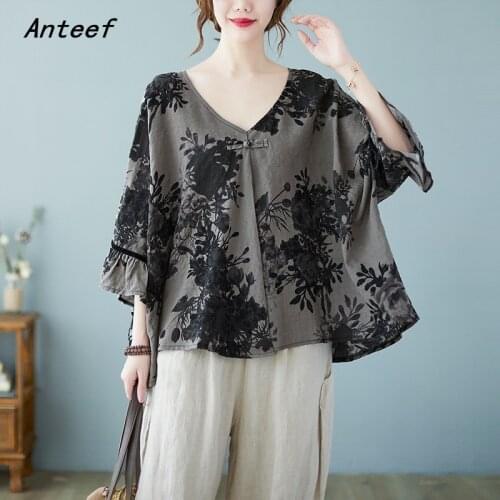 Short sleeve cotton vintage casual loose summer tee t shirt women t-shirt ladies tshirt 2021 tops streetwear clothing