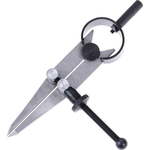 1PC Carbon steel Scriber Divider Wheel Compass Leather Stitch Hole Distance Measure Compass Leather Divider Tool 602098