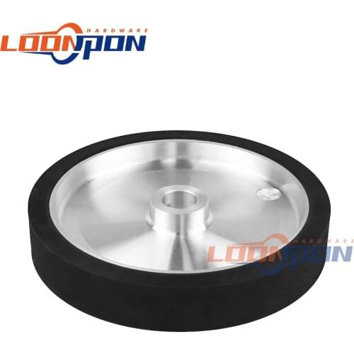 150x50mm Flat Surface Rubber Contact Wheel Belt Grinder Wheel Grinding Belt Set 1PC