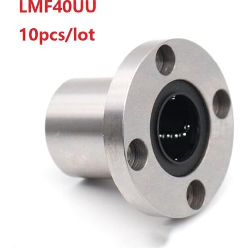 10pcs/lot LMF40UU LMF40 Flange Linear Bushing linear Bearing flange linear ball bearing for linear shaft CNC 3D printer