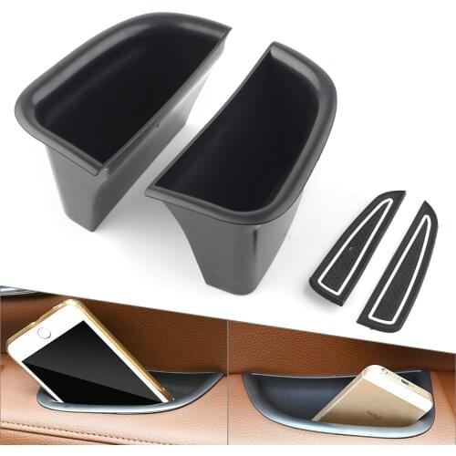 2PCS Car Front Door Storage Box Organizer Container Holder For Volvo S90 2017-2020 Left Drive
