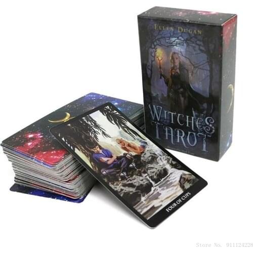 2021 Witch Tarot Deck 78 Cards Future Fate Indicator Forecasting Cards Gift Table Game Board Game