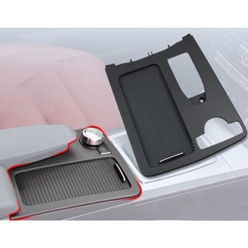 Car Center Console Cup Holder Panel Trim Cover +Roller Blind Cover for Mercedes Benz W204 C-CLASS 2046800107