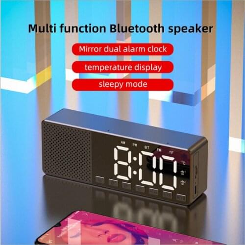 Bluetooth Speaker Clock Alarm Clock Mini Mirror Collection Broadcasting Card Bluetooth Audio
