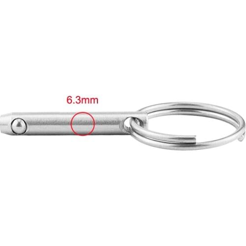 2pcs 316 Stainless Steel Quick Release Ring 51mm Pin Bimini Boat Pin Detent