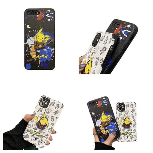 Pokemon Pikachu Xiaomi 6/8/9Youth Mobile Shell Red Rice 10x Soft Shell Note 8 Pro Lambskin K30 Protective Cover Anime Cartoon