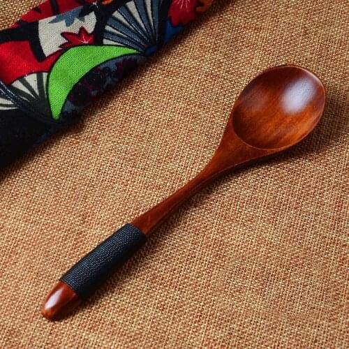 Wooden Spoon Spoon Home Flatware Porridge Bowl Chinese Dinner Spoon Japanese Soup Spoon For Home Restaurant #W