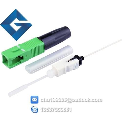 FTTH Telecom grade hot melt type SC\APC fiber optic fast connector