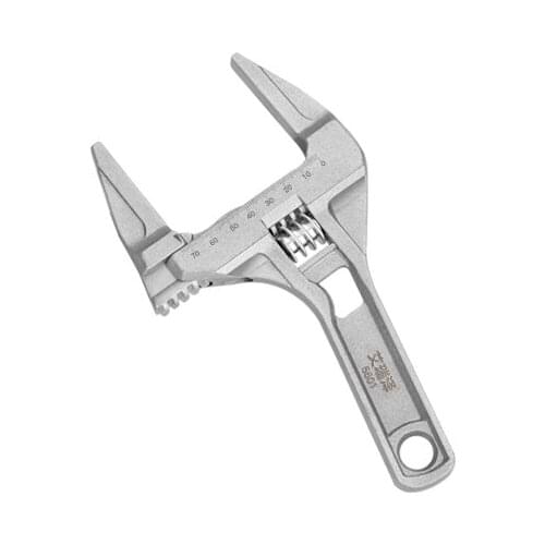 Double Head Multifunctional Short Handle Universal Wrench Large Opening Bathroom Wrench Adjustable Aluminum Alloy Repair Tool