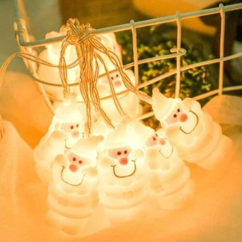 10LED Santa Claus String Lights Christmas Tree Lamps for Christmas Home Party Decor