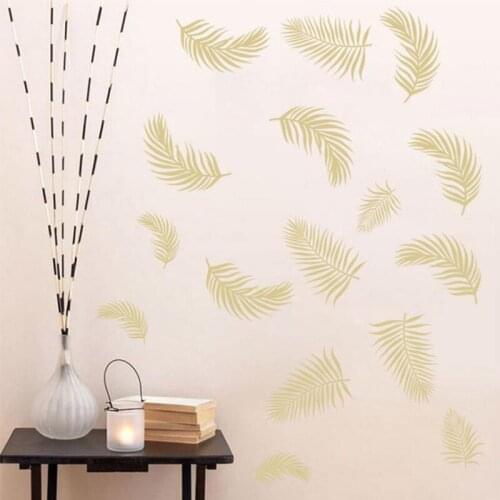 Creative DIY Feather Wall Sticker Living Room Home Decor Vinyl Wall Decals Boy Girl Teen Bedroom Wall Decor Art Removable Mural