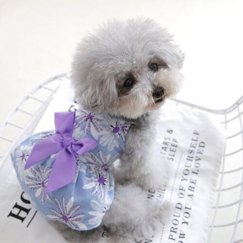 Summer Print Pet Clothes Dog Dress For Dogs Chihuahua Summer Princess Dog Dresses York Clothes For Dogs Pet Cat Dress Yorkshire