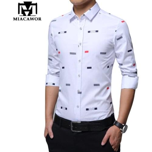 MIACAWOR Mens Silk Shirts