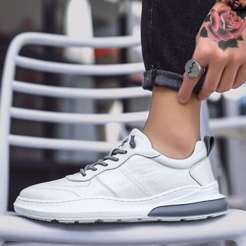 Mens shoes leather white shoes sneakers casual shoes sports shoes
