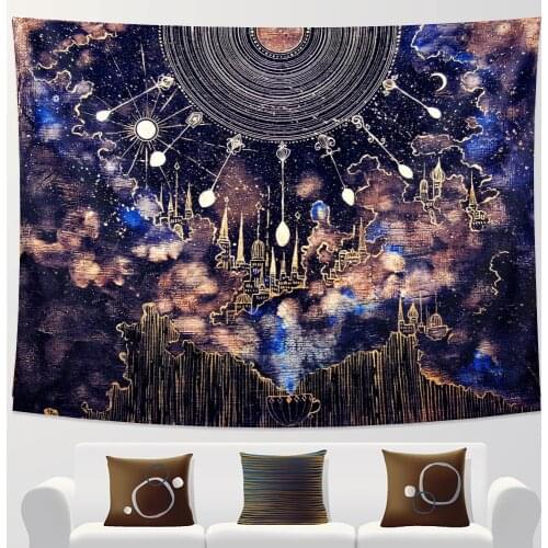 Starry Sky Tapestry Mandala Wall Mounted Tapestry Hippie Witchcraft Nice Home Decor Boho Art Deco
