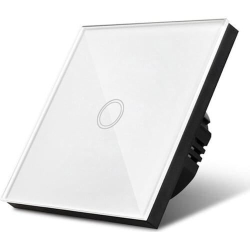 220V 1/2/3 Gang 1 Way Crystal Glass Panel Home Wall Light Touch Control Switch EU UK Standard