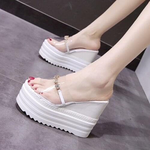 Shoes Women Ladies' Slippers On A Wedge Peep Toe Luxury Slides Heeled Mules Shallow Increased Internal Platform Soft Designer