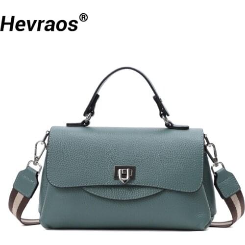 Solid Color Flap Crossbody Bags for Women 100% Genuine Leather Wide Strap Designer Handbags Ladies Luxury Shoulder Bag White Bag