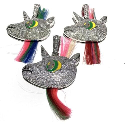 Wholesale pendant iced out Unicorn pendant