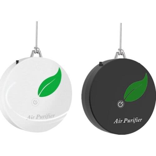 2 Pack Personal Wearable Air Purifier Necklace Portable Air Freshener Ionizer Negative Ion Generator for Adults Kids