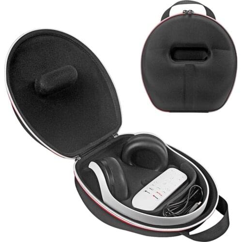 Portable Storage Bag For PS5 PULSE 3D Wireless Headset & Media Remote, Dustproof Shockproof EVA Zipper Box Travel Carrying Case
