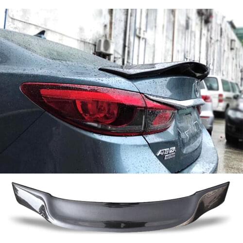 Car Trunk Spoiler Carbon Fiber FRP Auto Rear Trunk Wing R Style Accessories Spoiler For Mazda 6 M6 2014-2018