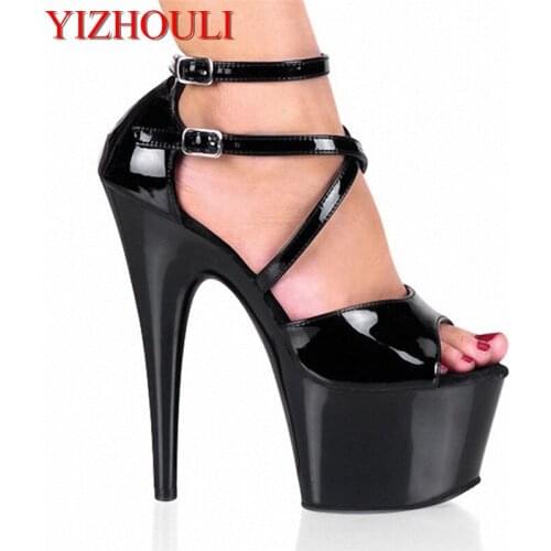 Stylish Sweet Lace-UP 15CM Sexy Super High Heel Platforms Pole Dance / Performance /Star/Model Shoes, Wedding Sandals