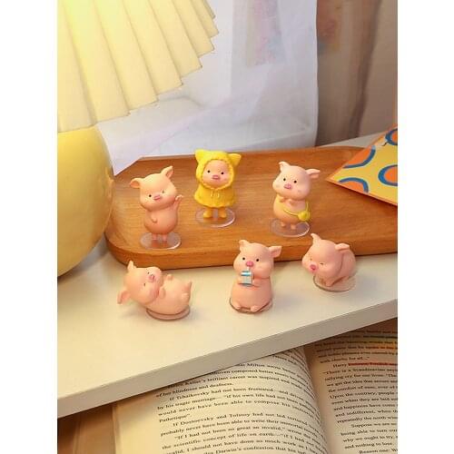 Piggy Ornaments Japanese Cure Cute Decoration Home Office Desk Surface Panel Room Car Accessories Creative Gift