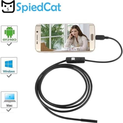 SPIED CAT 1M 2M 3.5M 5M 10M 5.5mm Mini Lens Android OTG USB Endoscope Snake Pipe Inspection Android USB Borescope Camera cam