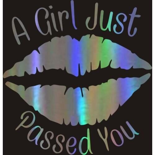 Waterproof Car Stickers a girl just passed you 10.9*11.4cm Car Styling Motorcycle Stickers and Decals