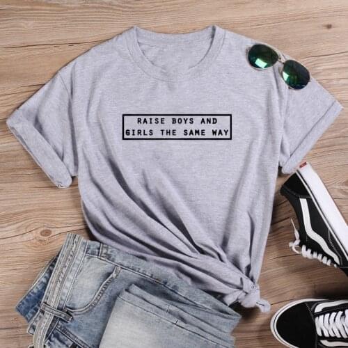 Raise Boys Short Sleeve Cotton Tshirt Women Top O-neck Funny T Shirt Women Casual T Shirt Women Funny Tee Shirt Femme