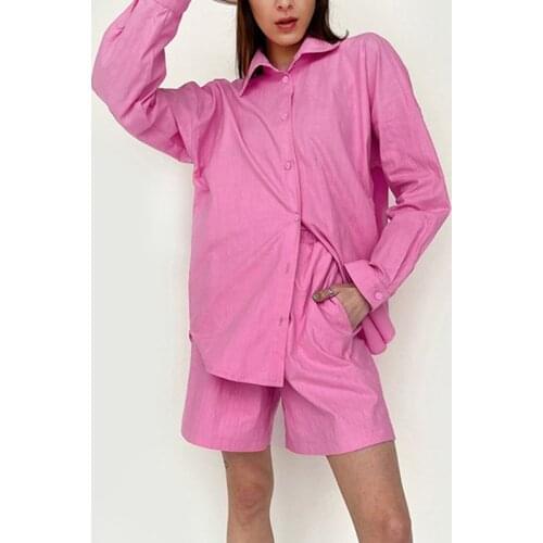 Women Cotton Linen Drawstring Shorts 2 Piece Set Casual Oversize Shirts And Wide Leg Short Pants Suits Solid Summer Loose Outfit