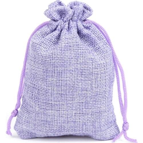 100pcs CBRL high quality jute pouch custom jute drawstring jewelry storage and packaging bag gift dust bag for ornament earphone