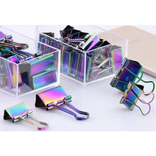 15/8 pcs rainbow Color coloful Notebook Card School Cute H0152 Metal Paper Clip Bookmark