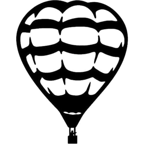16*12.9cm Hot Air Balloon Decal Sticker Funny Car Window Bumper Novelty JDM Drift Vinyl Decal Sticker