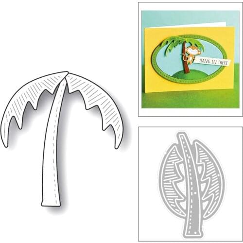 2020 New Plant Coconut Tree Branches and Leaves Embossing Metal Cutting Dies For DIY Scrapbooking Greeting Card Making No Stamps