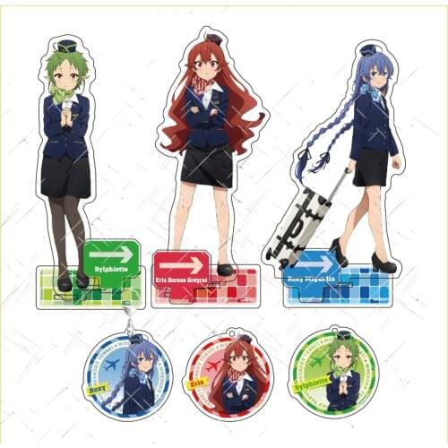 Anime Mushoku Tensei: Jobless Reincarnation Rudeus Greyrat Acrylic Stand Model Figure Keychain Bags Pendant Cosplay Desk Decor