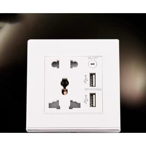20pcs/lot White USB Wall Socket AC 5V 2100mA US UK EU AU Wall Socket 2 Port USB Outlet Power Charger for iphone Samsung HTC