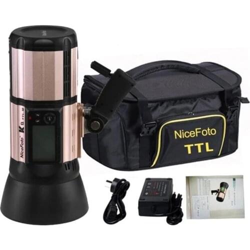 NiceFoto K8 800WS GN103 TTL HSS 1/8000S 2.4G Wireless Battery Powered Flash 1.8s Fast Recycling for Canon Nikon DSLR Cameras