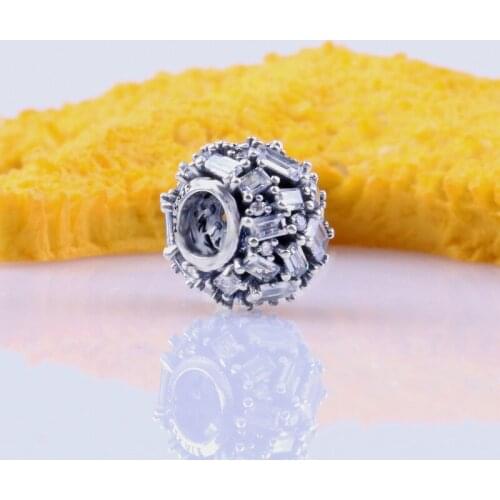 Bewill Hot Sale 100% Real S925 sterling silver winter elegant ice crystal beads Fit Original Bracelet