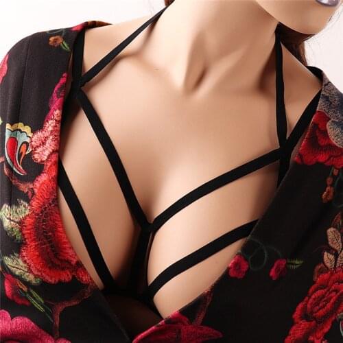 Bondage Harness Sexy Femme Strappy Bra Harnais Lingerie Women Black Erotic Fetish Tops Crop Bodysuit Bandage Bralette Harness