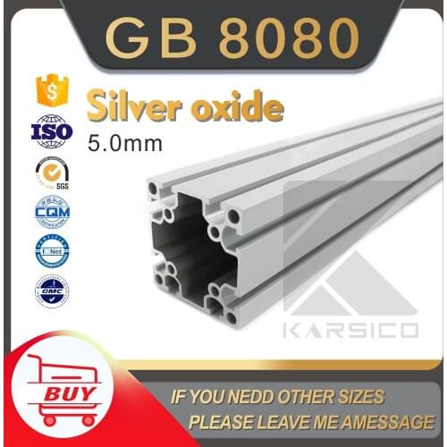 Other 8080 GB U Slot Aluminum Profile Extrusion Length 1000mm CNC Parts China Standard Anodized Linear Rail for DIY 3D Printer