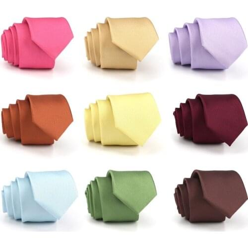 High Quality 2019 New Designers Brands Fashion Student Casual 6cm Slim Ties for Men Necktie Solid Color Wedding with Gift Box