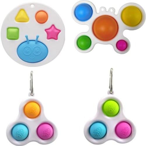 Fidget Simple Dimple Toy Stress Relief Sensory Practice Silicone Board Toys Early Educational Autism Special Need Toys For Kids