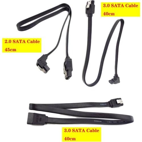 SATA 3.0 6Gb/s 26AWG Data HDD Hard Drive Disk Cables Straight 90 Degree High Speed SATA Data Cable For Lots Computer 40cm 45cm