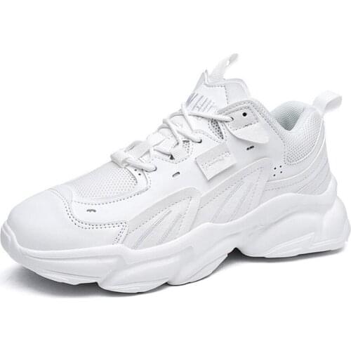 Fashion Sneakers Men White Gray Shoes Platform Trend Casual Comfortable Black Shoes Mens Chunky Sneaker Designer Big Size 39-46