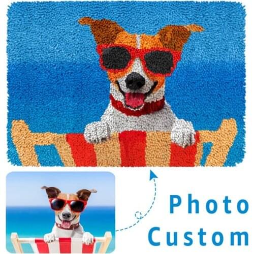 Latch Hook Rug Kits Unfinished Crocheting Carpet Rug Yarn Cushion Mat Cartoon Dog Carpet Home Decor Art & Crafts Drop Shipping