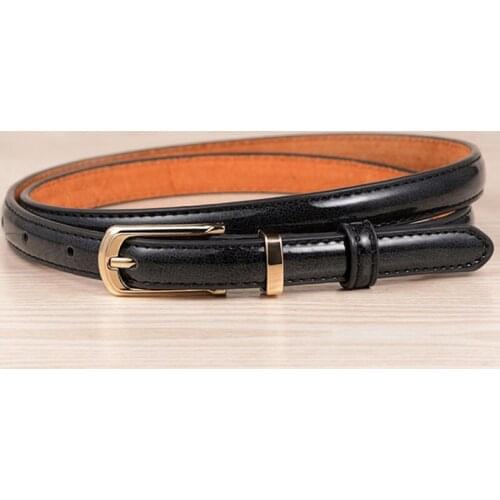 Solid Color Exquisite Women Candy Color Thin PU Leather Belt Dress Waist Belt Ladies Fashion Wild Belts 6 Colors