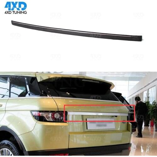 Rear Trunk Trim For Land Rover Range Rover Evoque Carbon Fiber Bumper Boot mouldings Spoiler Trim styling 2012 2013 2014 2015